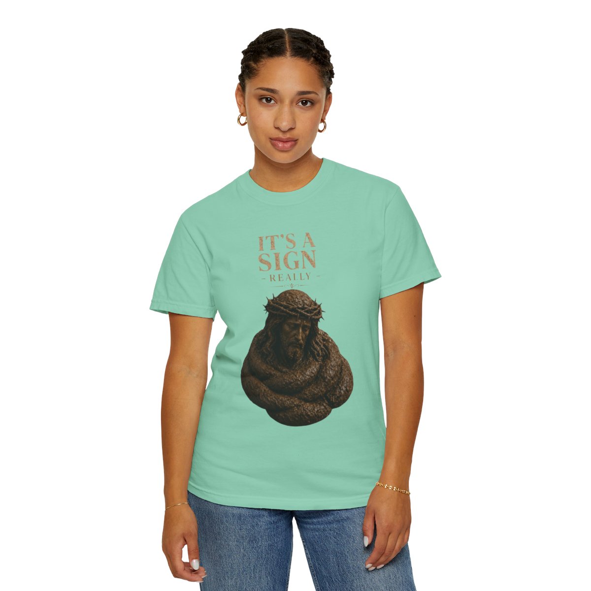 Color: Island Reef | Good Book Series It's a Sign - Really Unisex Garment-Dyed Tee