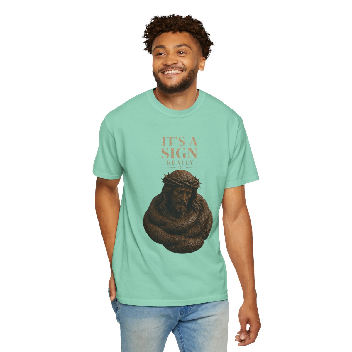 Color: Island Reef | Good Book Series It's a Sign - Really Unisex Garment-Dyed Tee