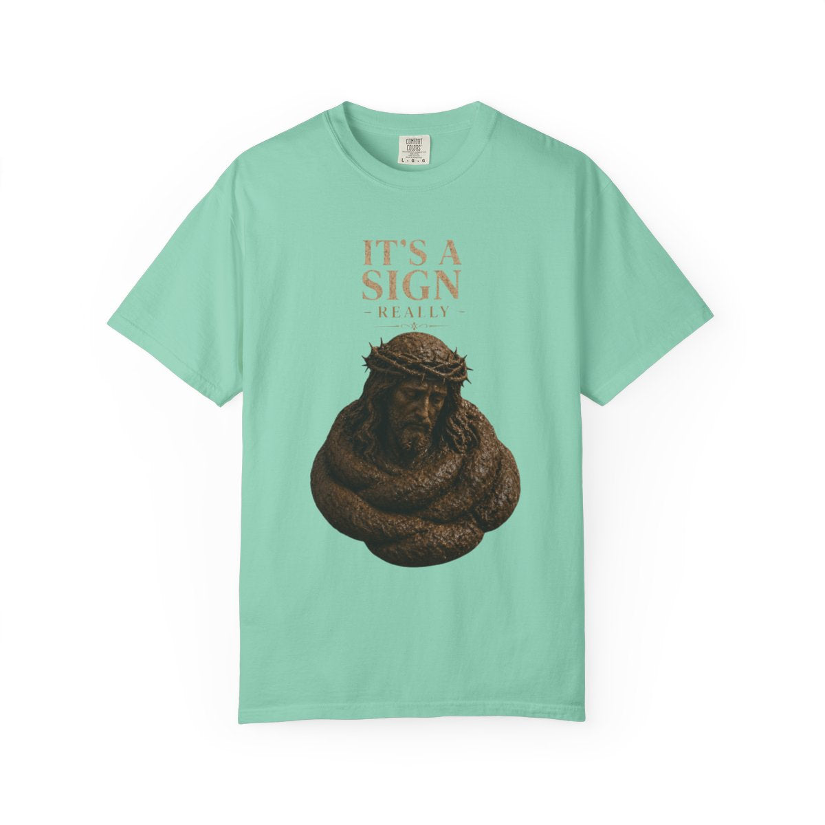 Color: Island Reef | Good Book Series It's a Sign - Really Unisex Garment-Dyed Tee