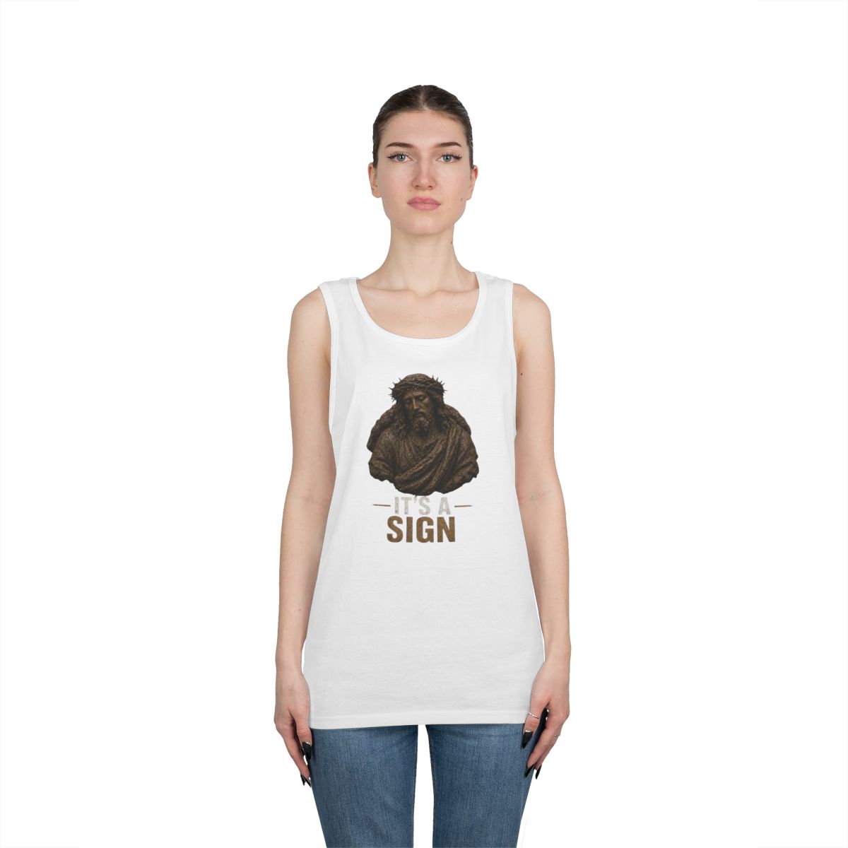Color: White | Good Book Series It's a Sign Tank Top