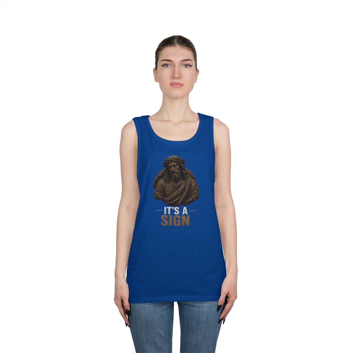 Color: Royal | Good Book Series It's a Sign Tank Top