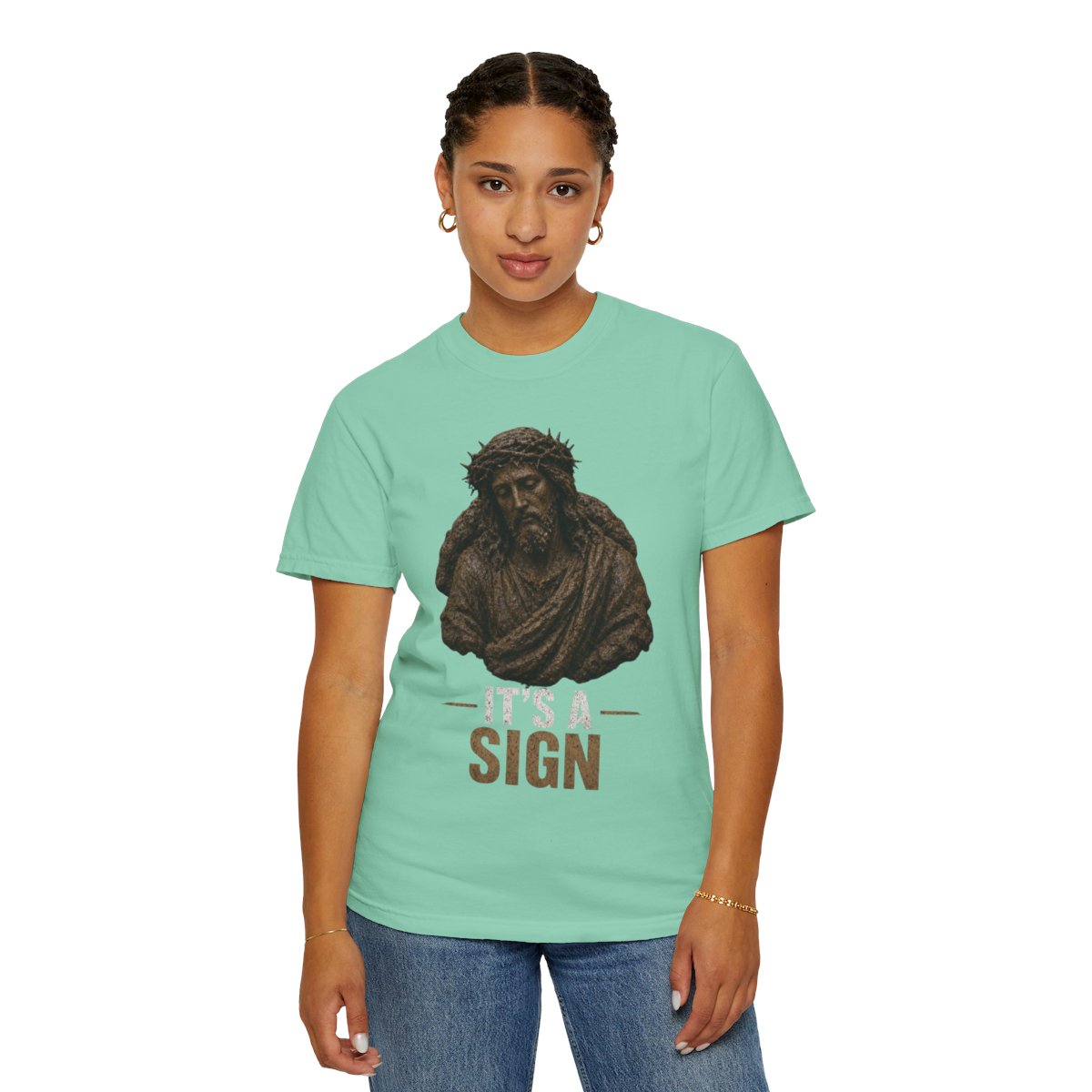 Color: Island Reef | Good Book Series It's a Sign Unisex Garment-Dyed Tee