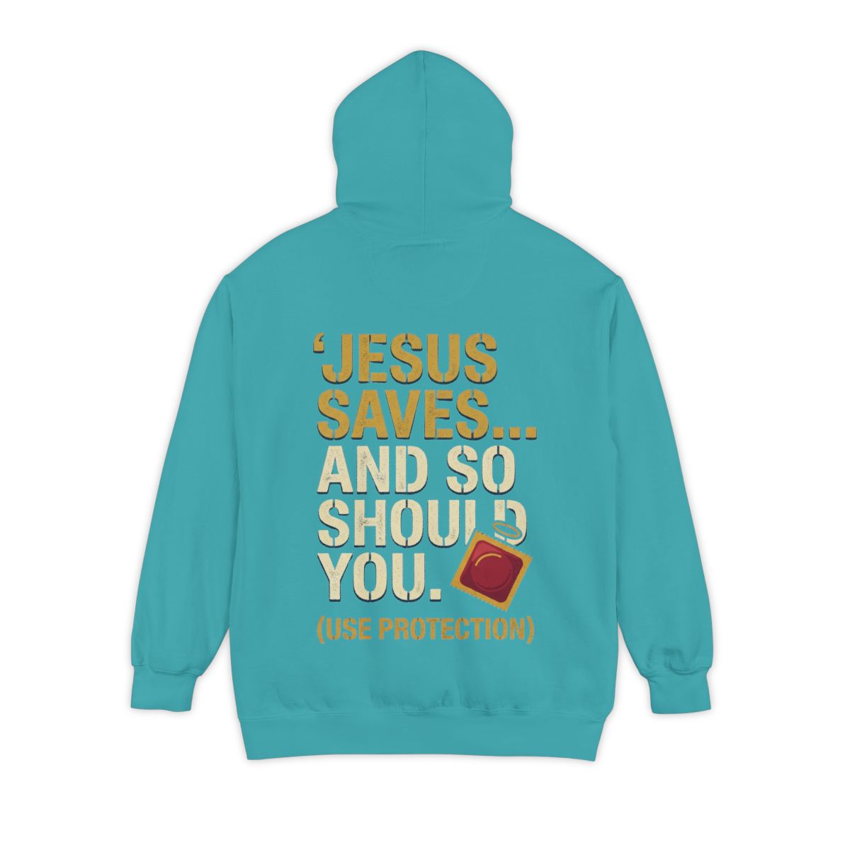 Color: Seafoam | Good Book Series Jesus Saves and So Should You Garment-Dyed Hoodie
