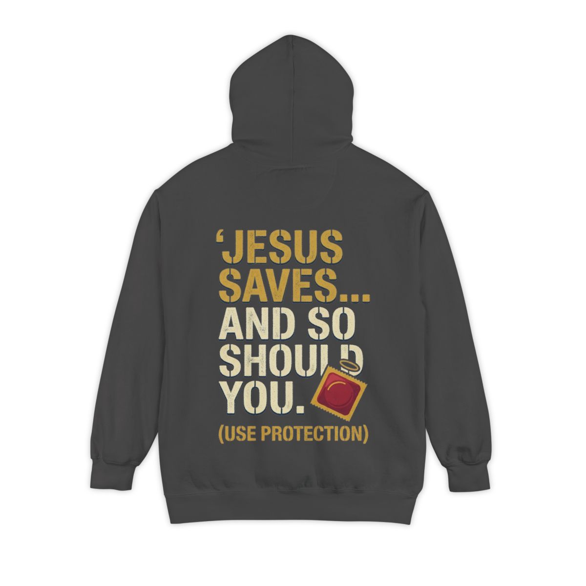 Color: Pepper | Good Book Series Jesus Saves and So Should You Garment-Dyed Hoodie
