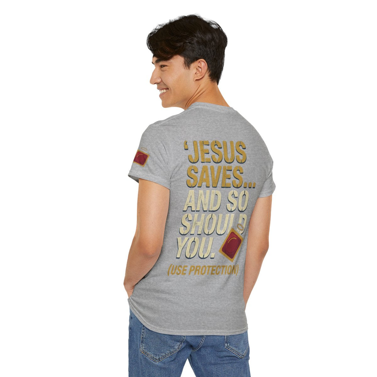 Color: Sport Grey | Good Book Series Jesus Saves and So Should You Premium Graphic Tee