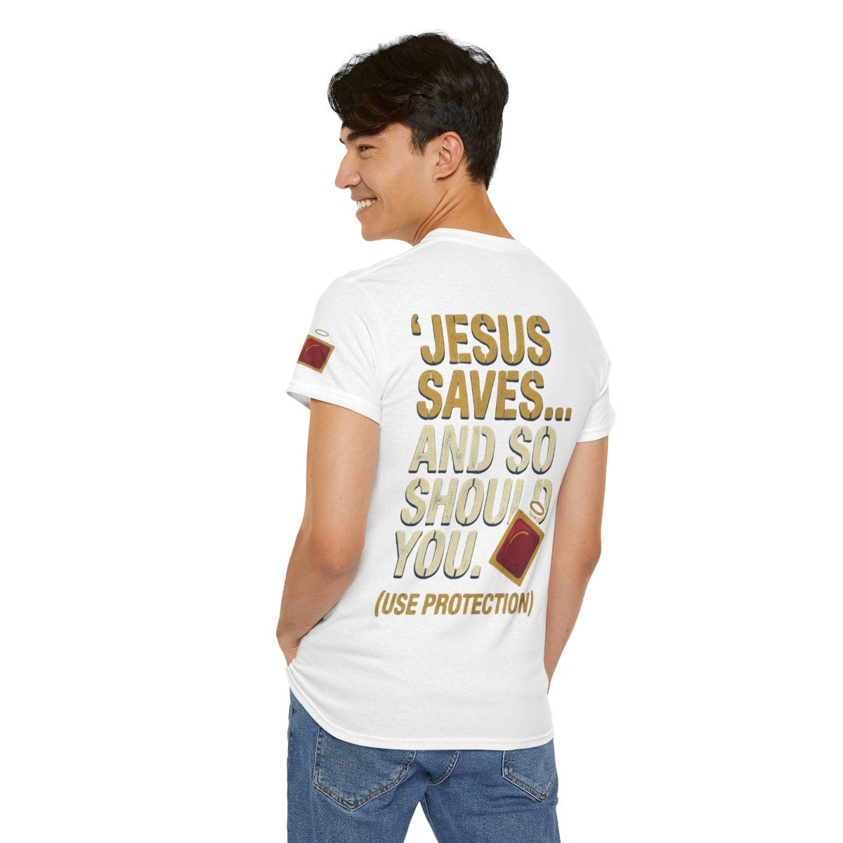 Color: White | Good Book Series Jesus Saves and So Should You Premium Graphic Tee