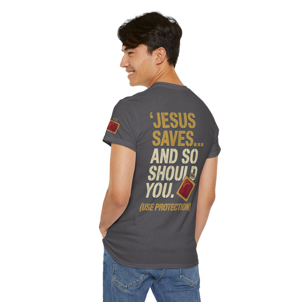 Color: Charcoal | Good Book Series Jesus Saves and So Should You Premium Graphic Tee