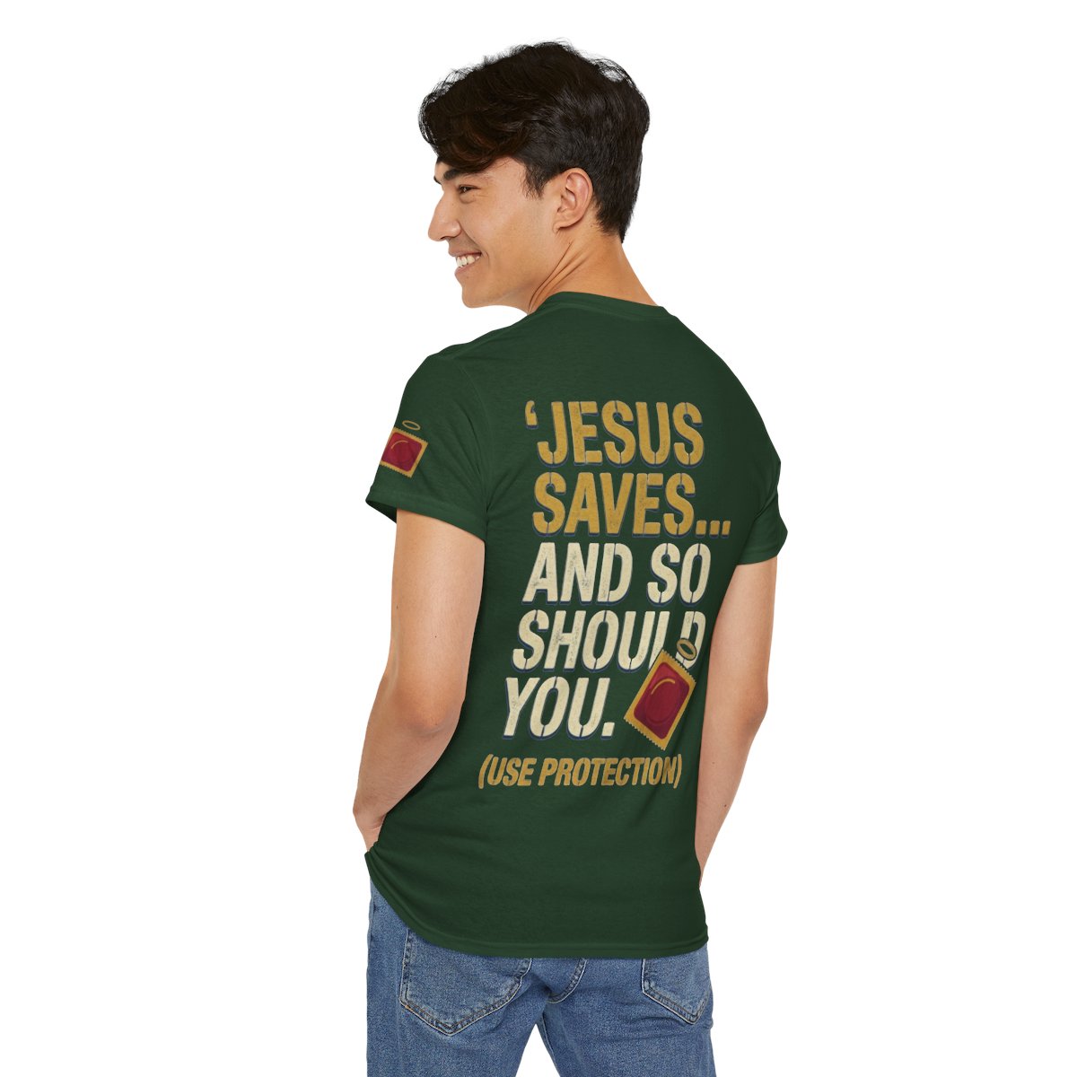 Color: Forest Green | Good Book Series Jesus Saves and So Should You Premium Graphic Tee