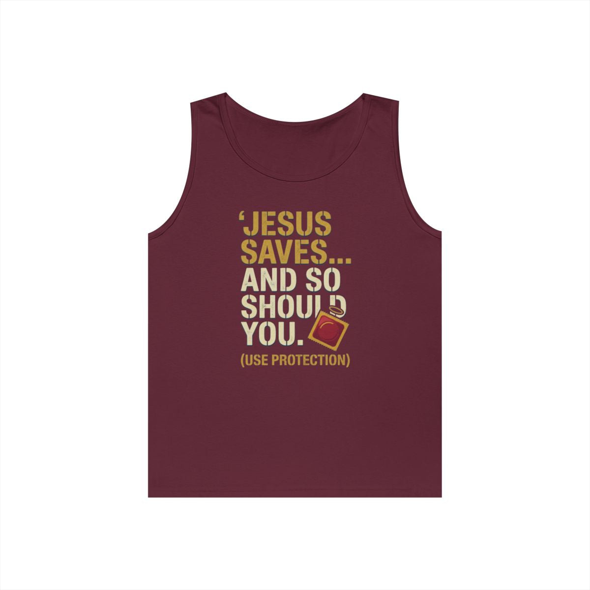 Color: Maroon | Good Book Series Jesus Saves and So Should You Tank Top