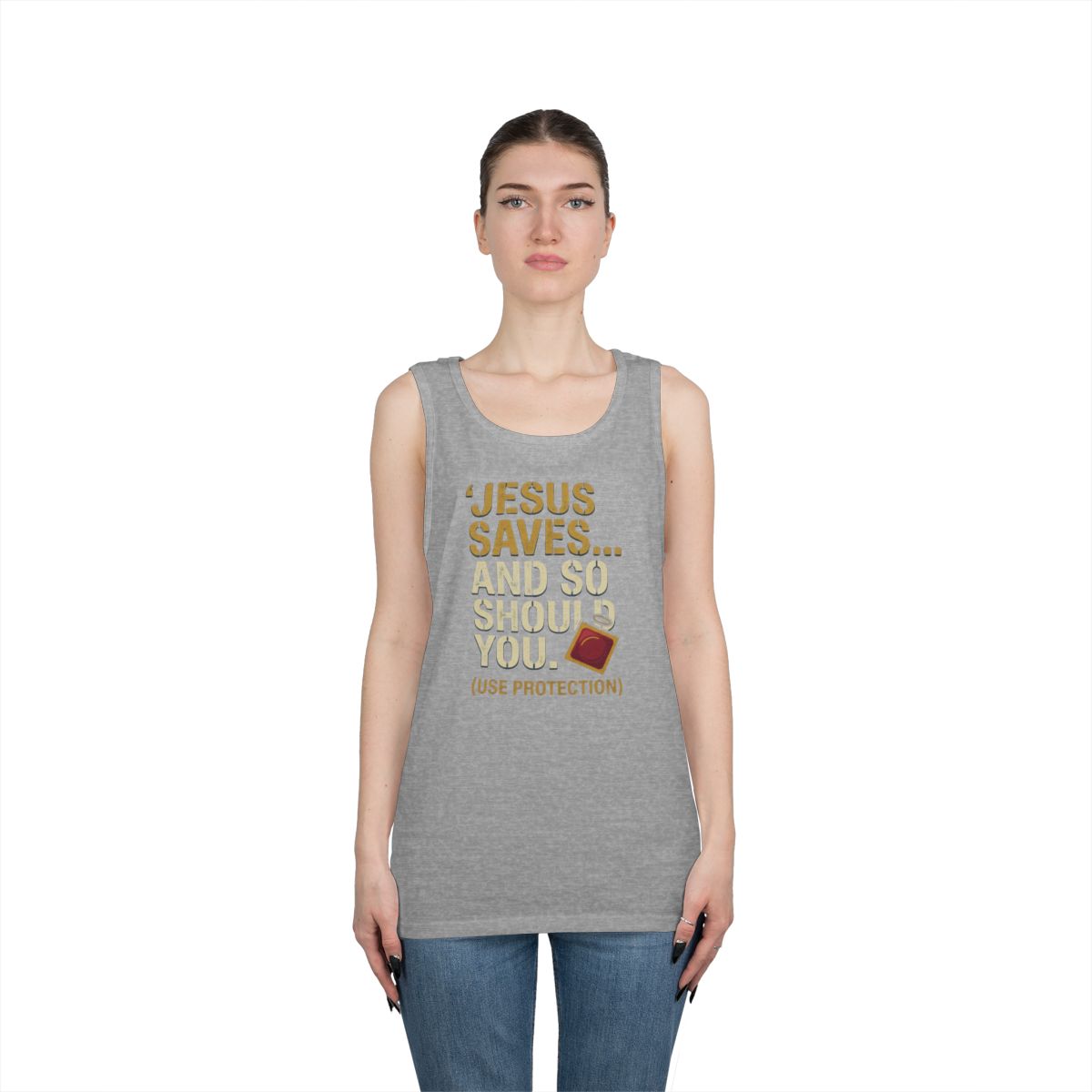 Color: Sport Grey | Good Book Series Jesus Saves and So Should You Tank Top