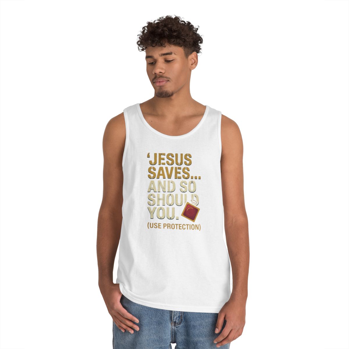 Color: White | Good Book Series Jesus Saves and So Should You Tank Top