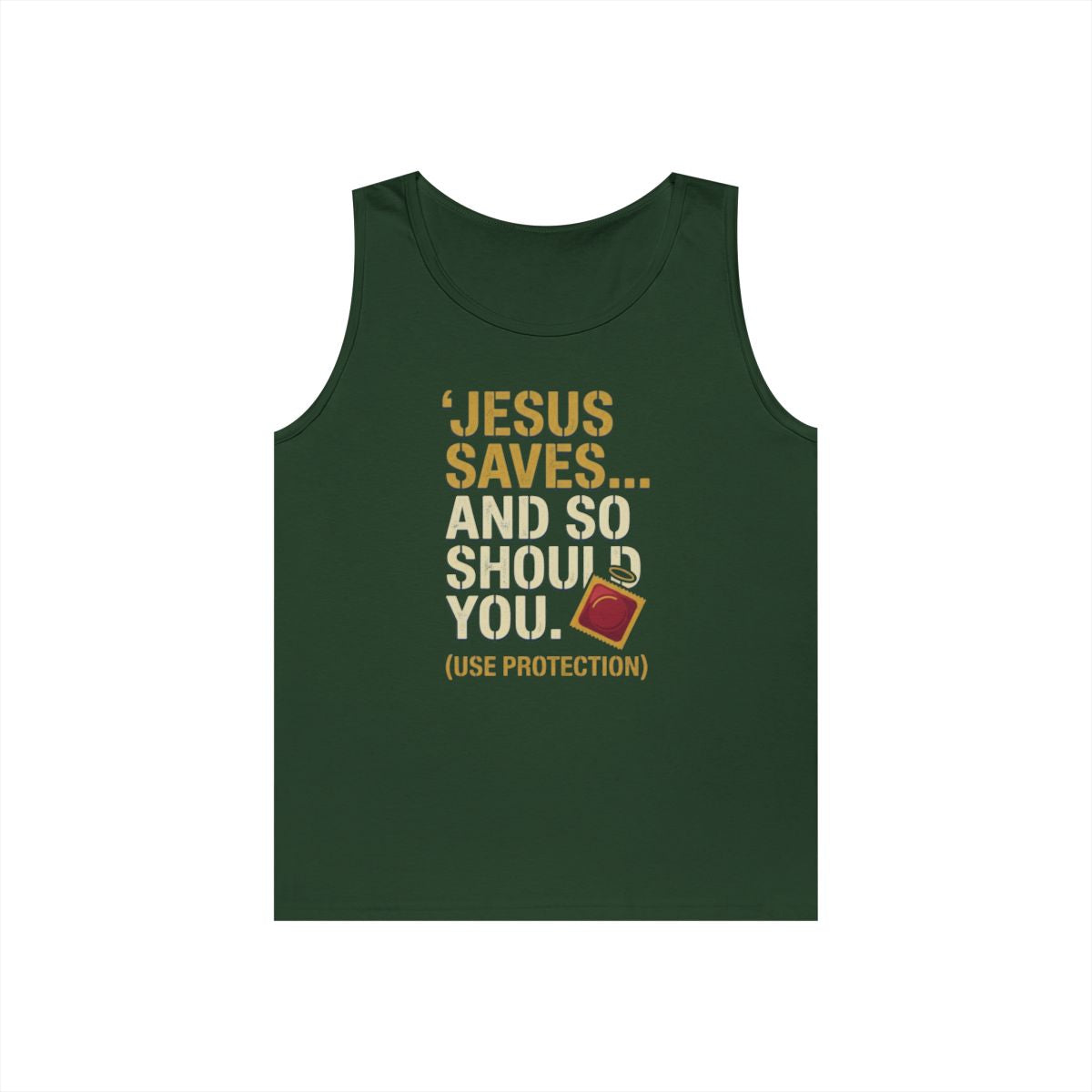 Color: Forest Green | Good Book Series Jesus Saves and So Should You Tank Top