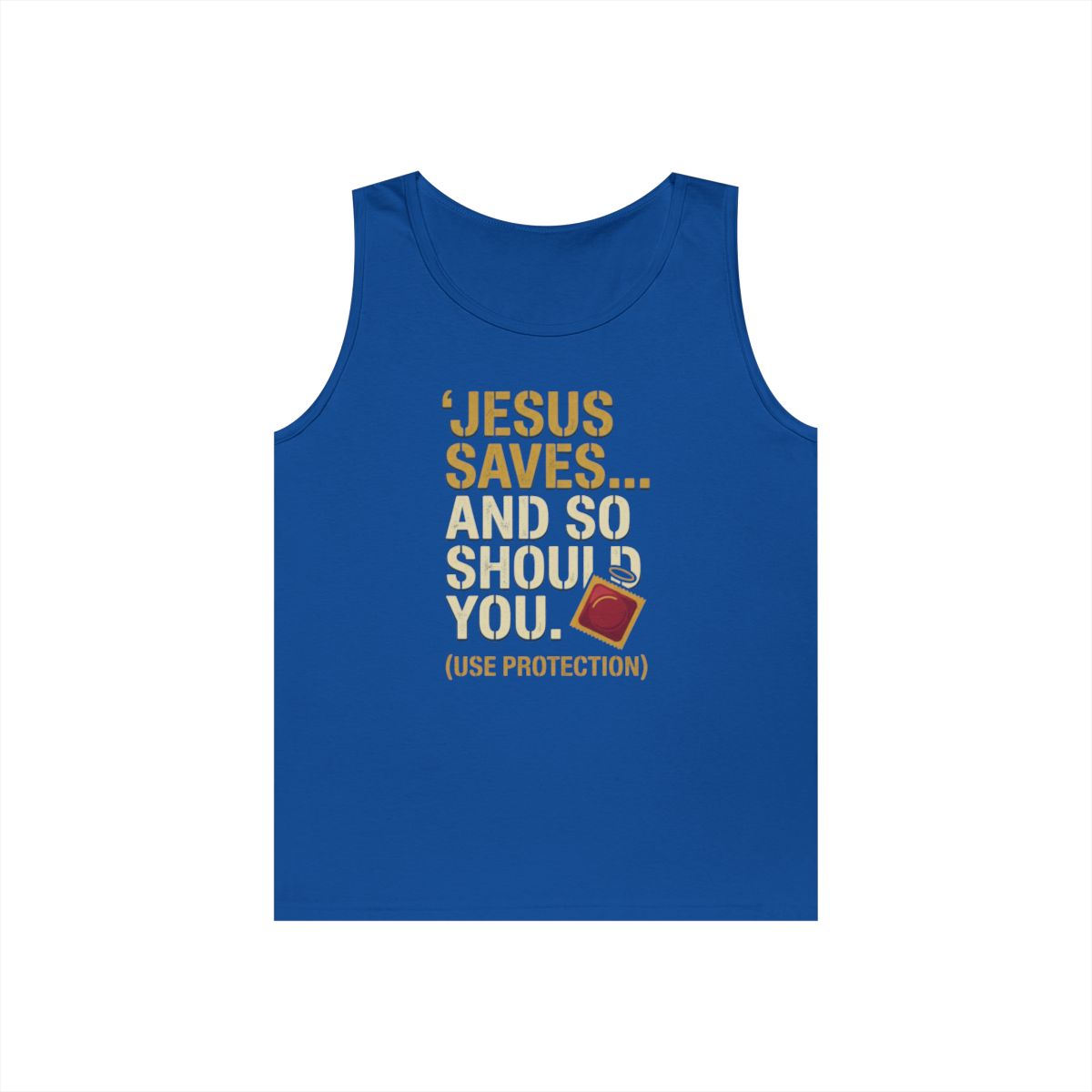 Color: Royal | Good Book Series Jesus Saves and So Should You Tank Top