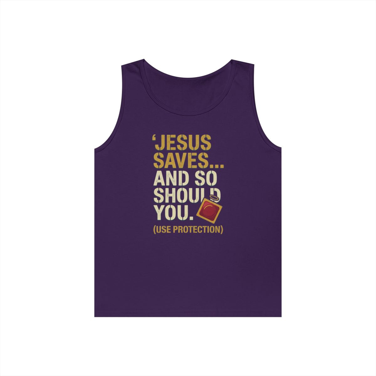 Color: Purple | Good Book Series Jesus Saves and So Should You Tank Top