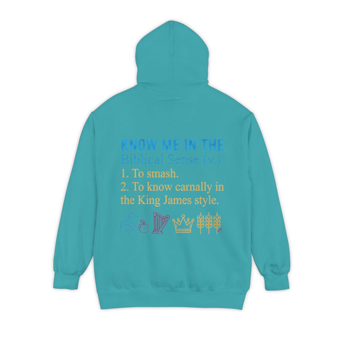 Color: Seafoam | Good Book Series Know Me In The Biblical Sense Garment-Dyed Hoodie