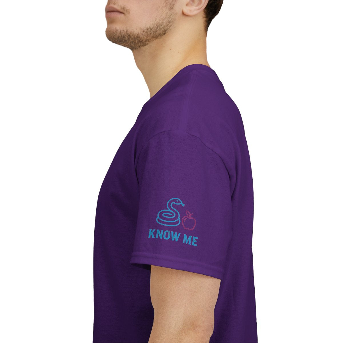 Color: Purple | Good Book Series Know Me In The Biblical Sense Premium Graphic Tee