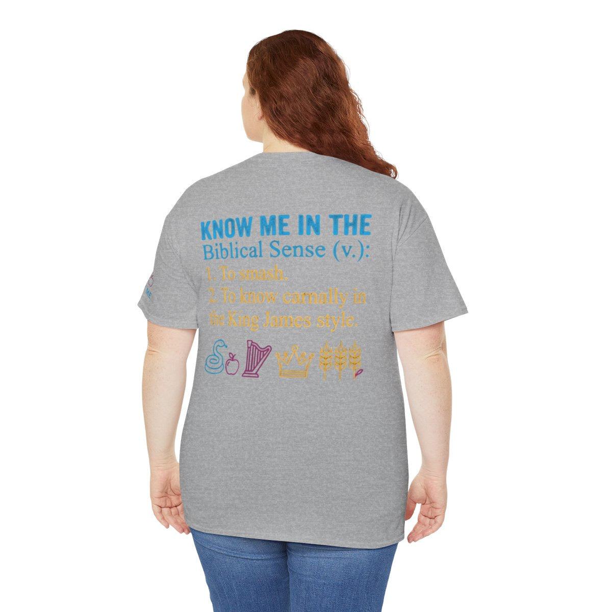 Color: Sport Grey | Good Book Series Know Me In The Biblical Sense Premium Graphic Tee