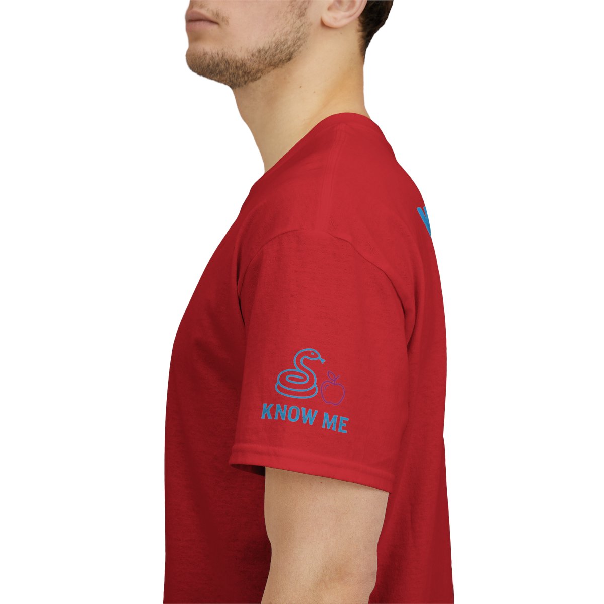 Color: Red | Good Book Series Know Me In The Biblical Sense Premium Graphic Tee