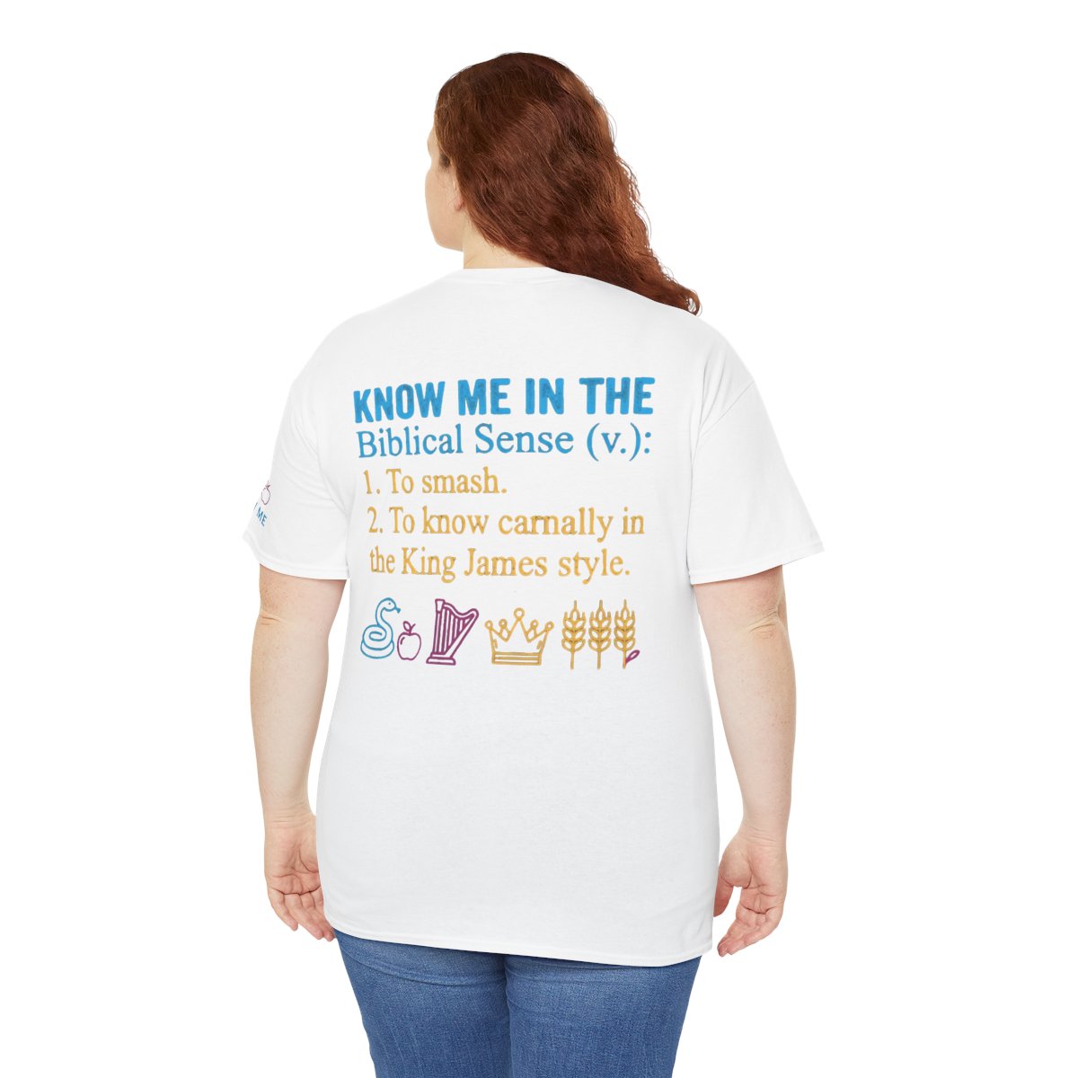 Color: White | Good Book Series Know Me In The Biblical Sense Premium Graphic Tee
