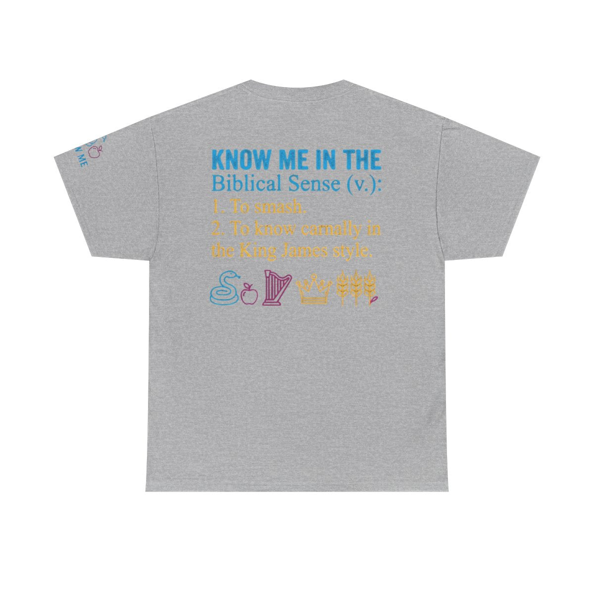 Color: Sport Grey | Good Book Series Know Me In The Biblical Sense Premium Graphic Tee