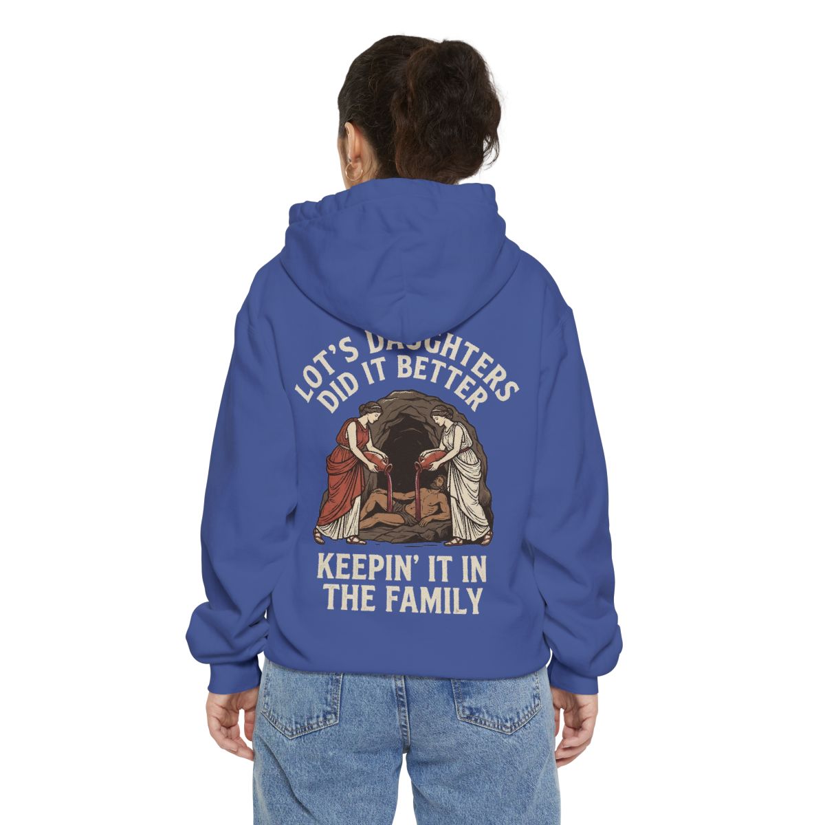Color: Flo Blue | Good Book Series Lot's Daughters Garment-Dyed Hoodie