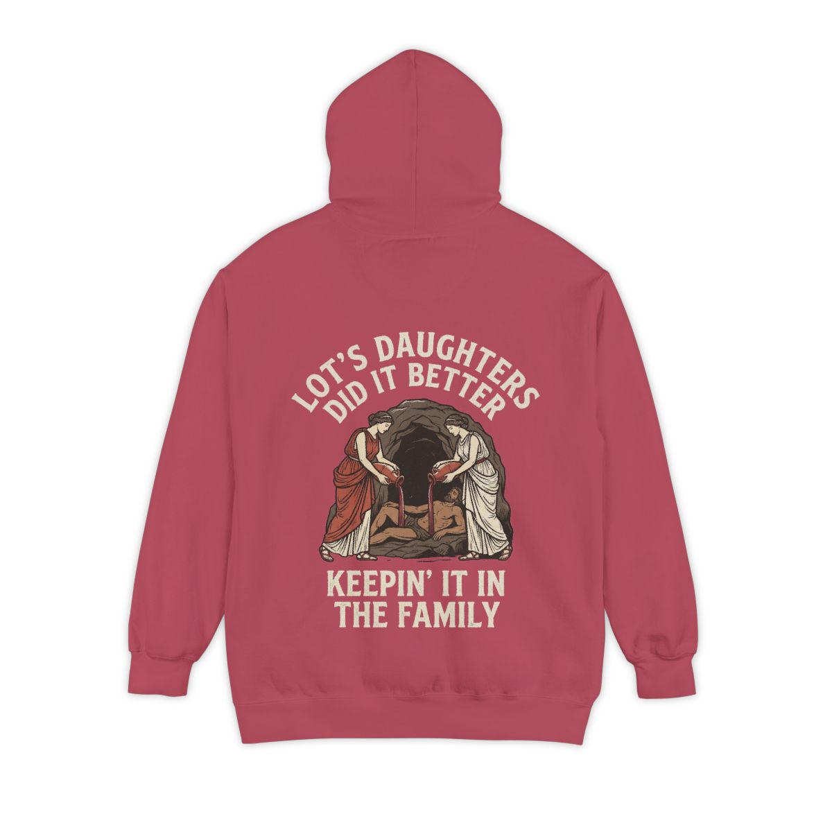 Color: Crimson | Good Book Series Lot's Daughters Garment-Dyed Hoodie