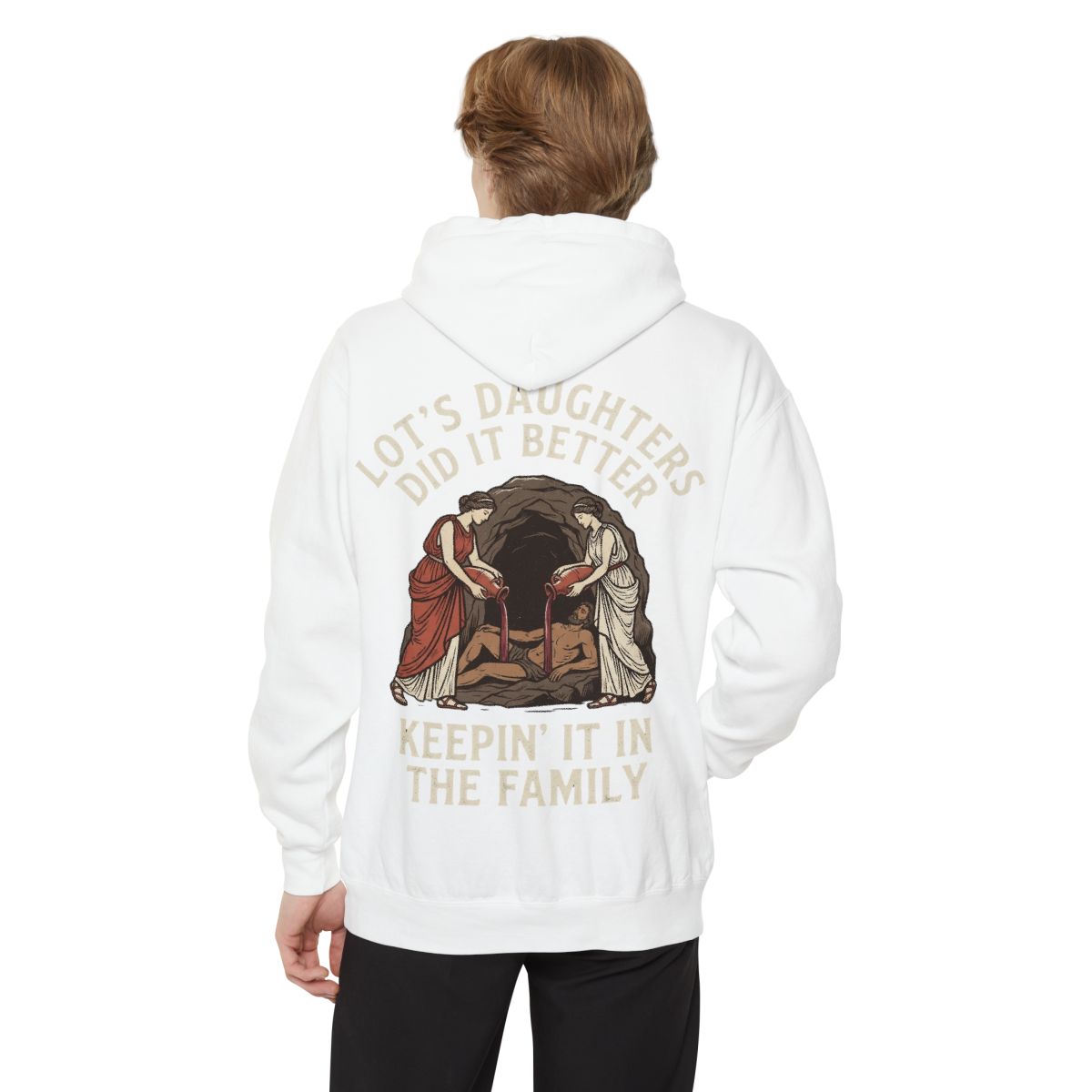 Color: White | Good Book Series Lot's Daughters Garment-Dyed Hoodie