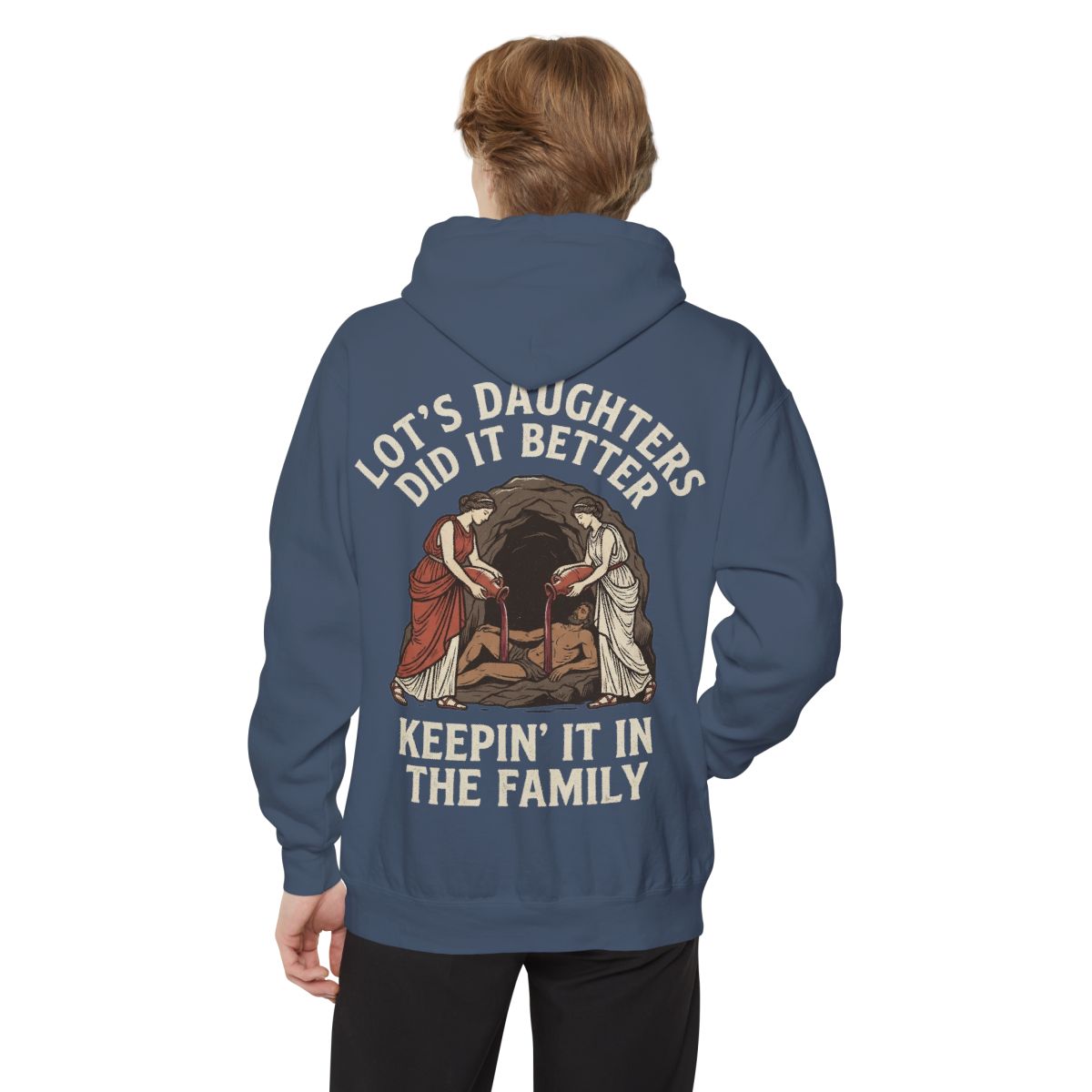 Color: Denim | Good Book Series Lot's Daughters Garment-Dyed Hoodie
