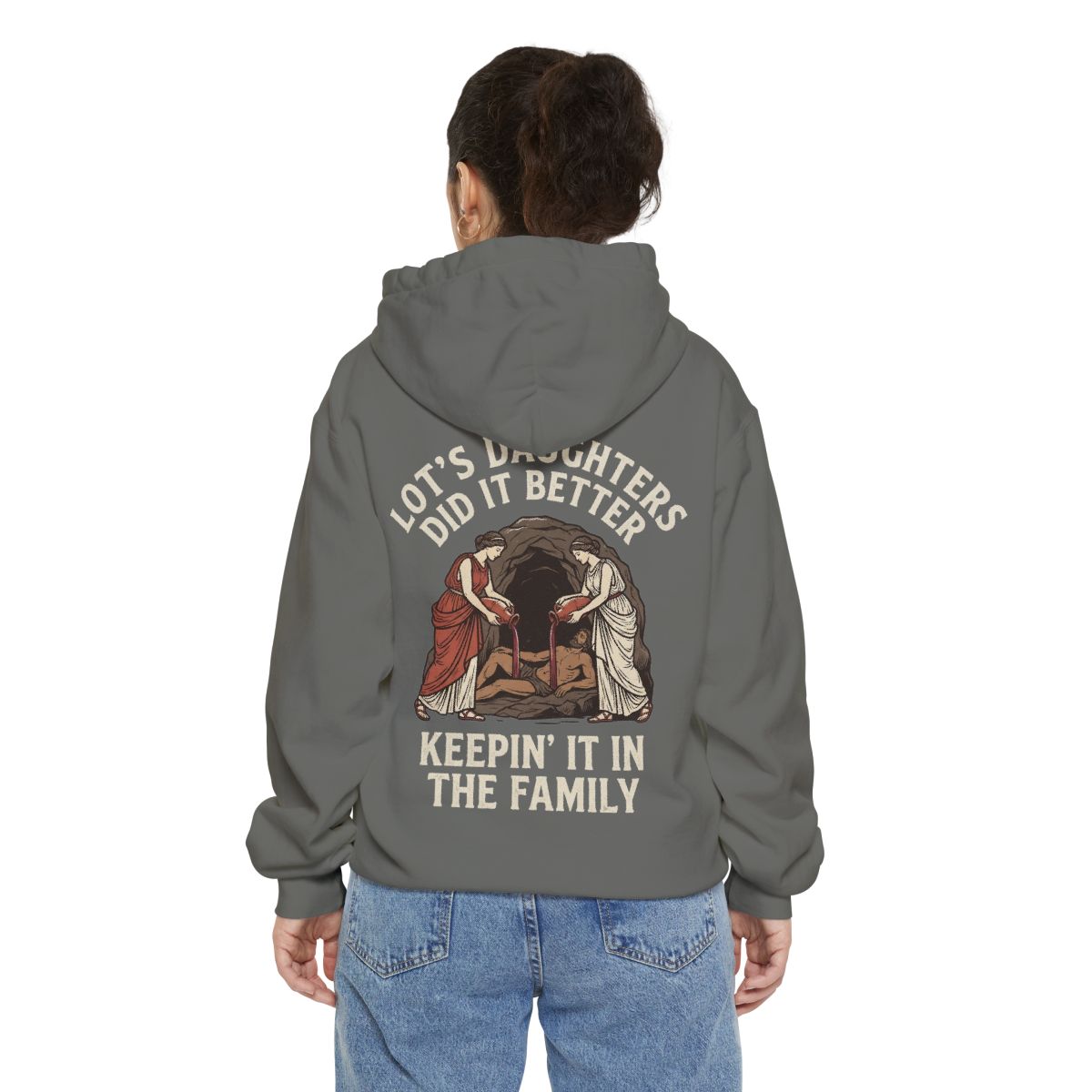 Color: Grey | Good Book Series Lot's Daughters Garment-Dyed Hoodie
