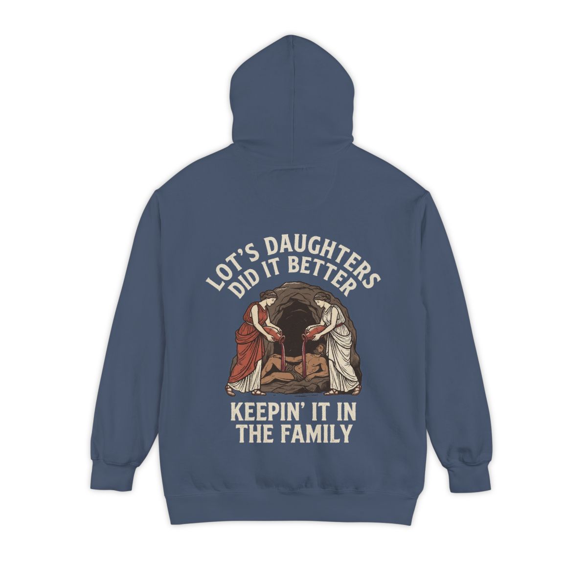 Color: Denim | Good Book Series Lot's Daughters Garment-Dyed Hoodie