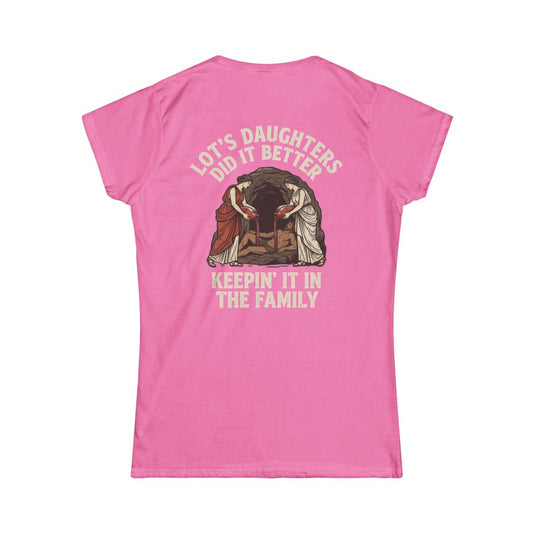 Color: Azalea | Good Book Series Lot's Daughters Women's Tee