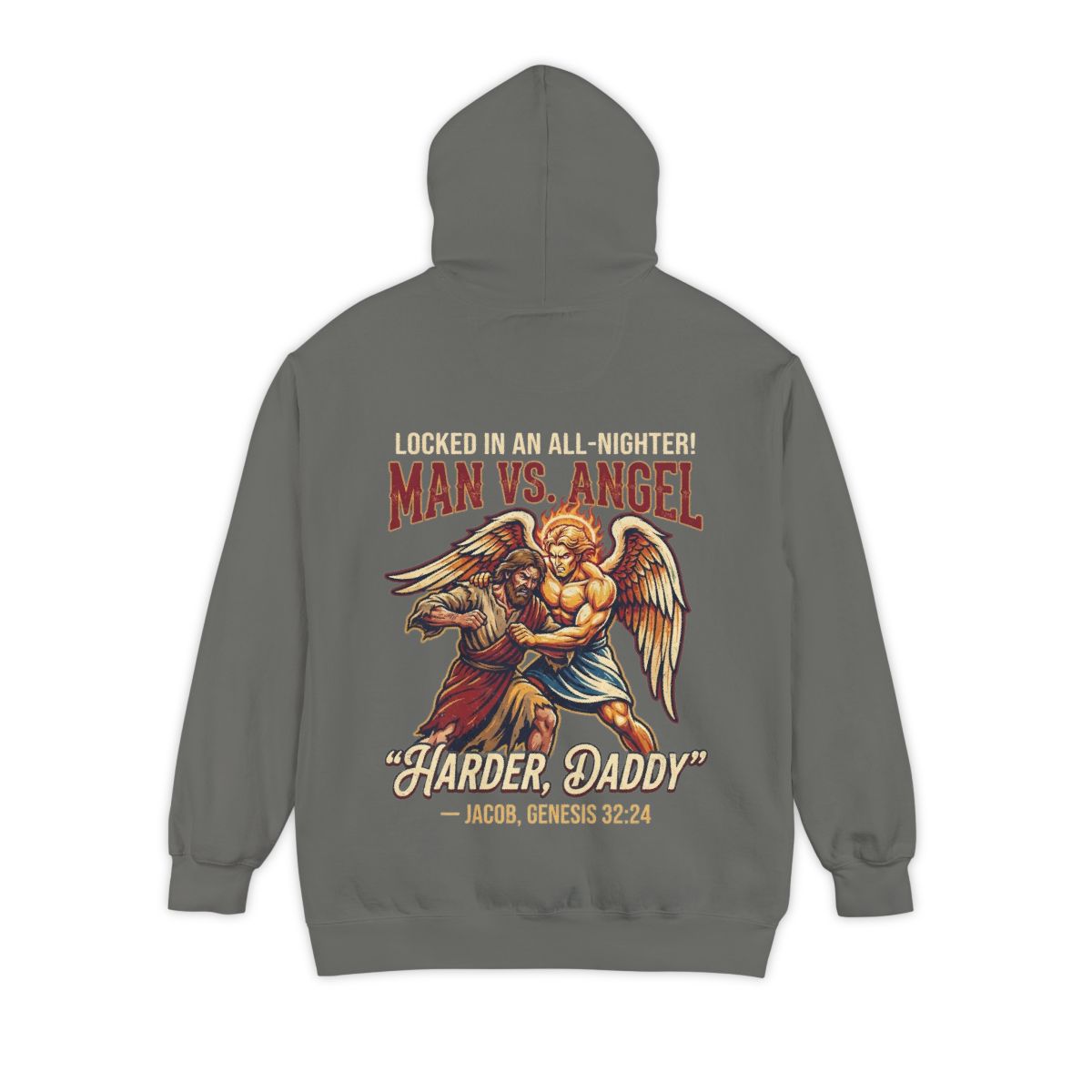 Color: Grey | Good Book Series Man vs Angel Garment-Dyed Hoodie