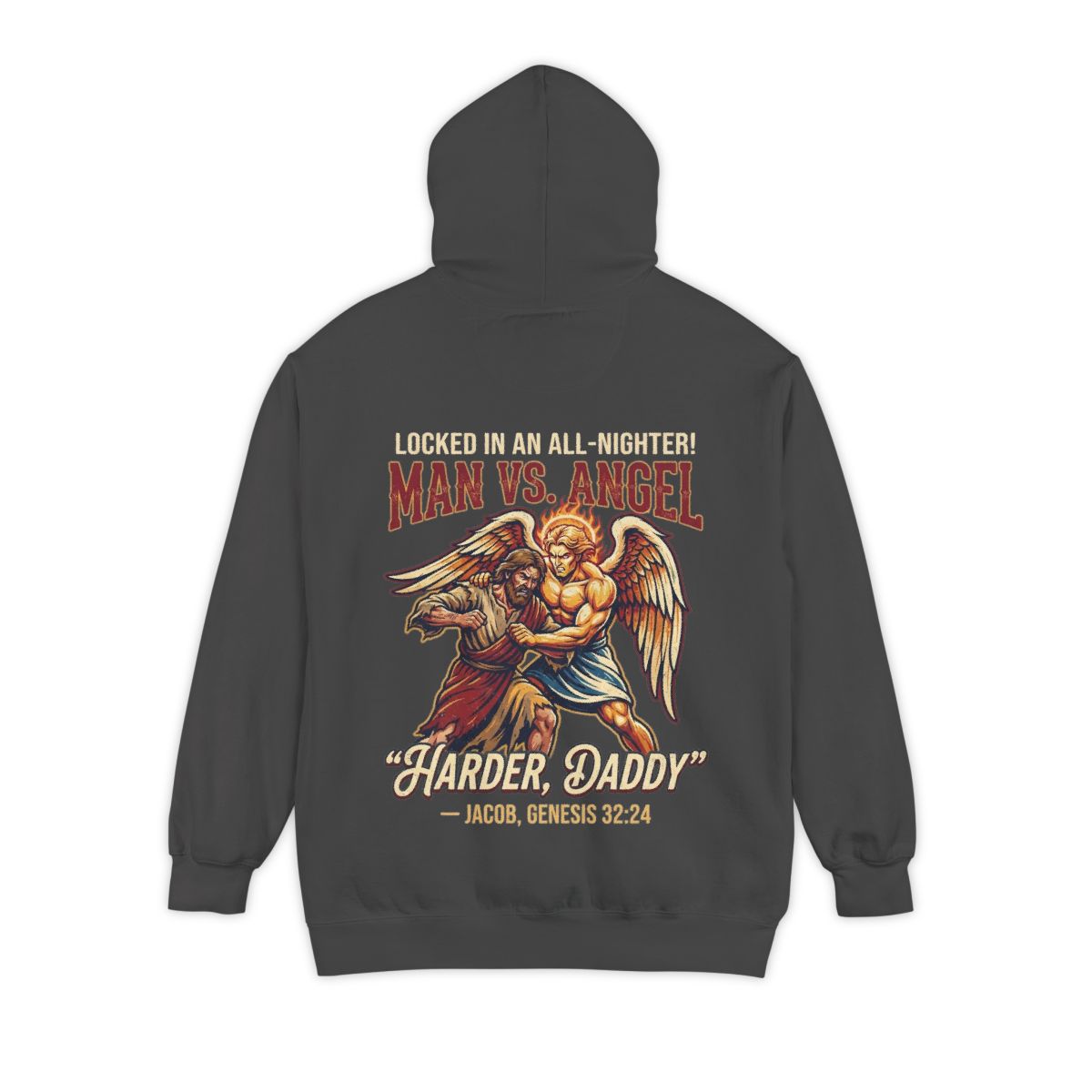 Color: Pepper | Good Book Series Man vs Angel Garment-Dyed Hoodie