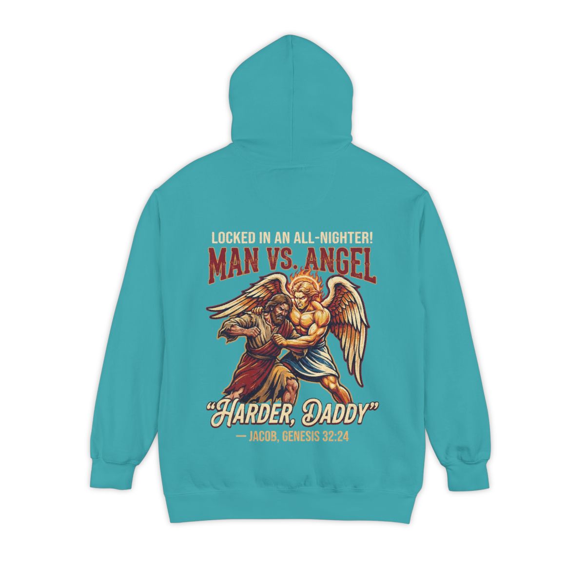 Color: Seafoam | Good Book Series Man vs Angel Garment-Dyed Hoodie