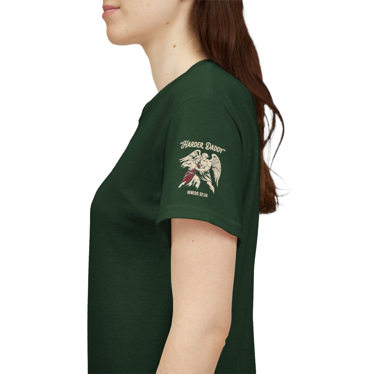 Color: Forest Green | Good Book Series Man vs Angel Premium Graphic Tee