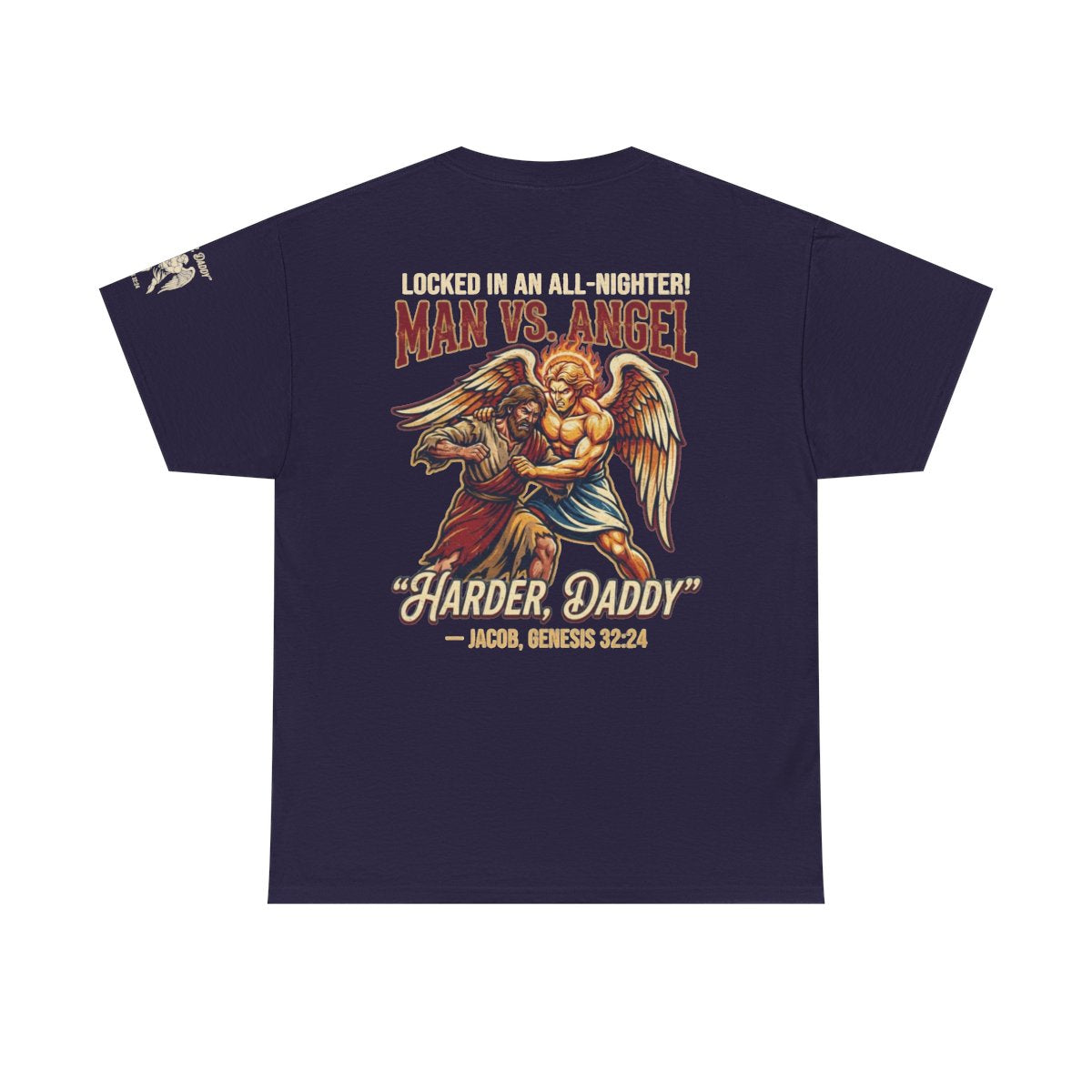 Color: Blackberry | Good Book Series Man vs Angel Premium Graphic Tee