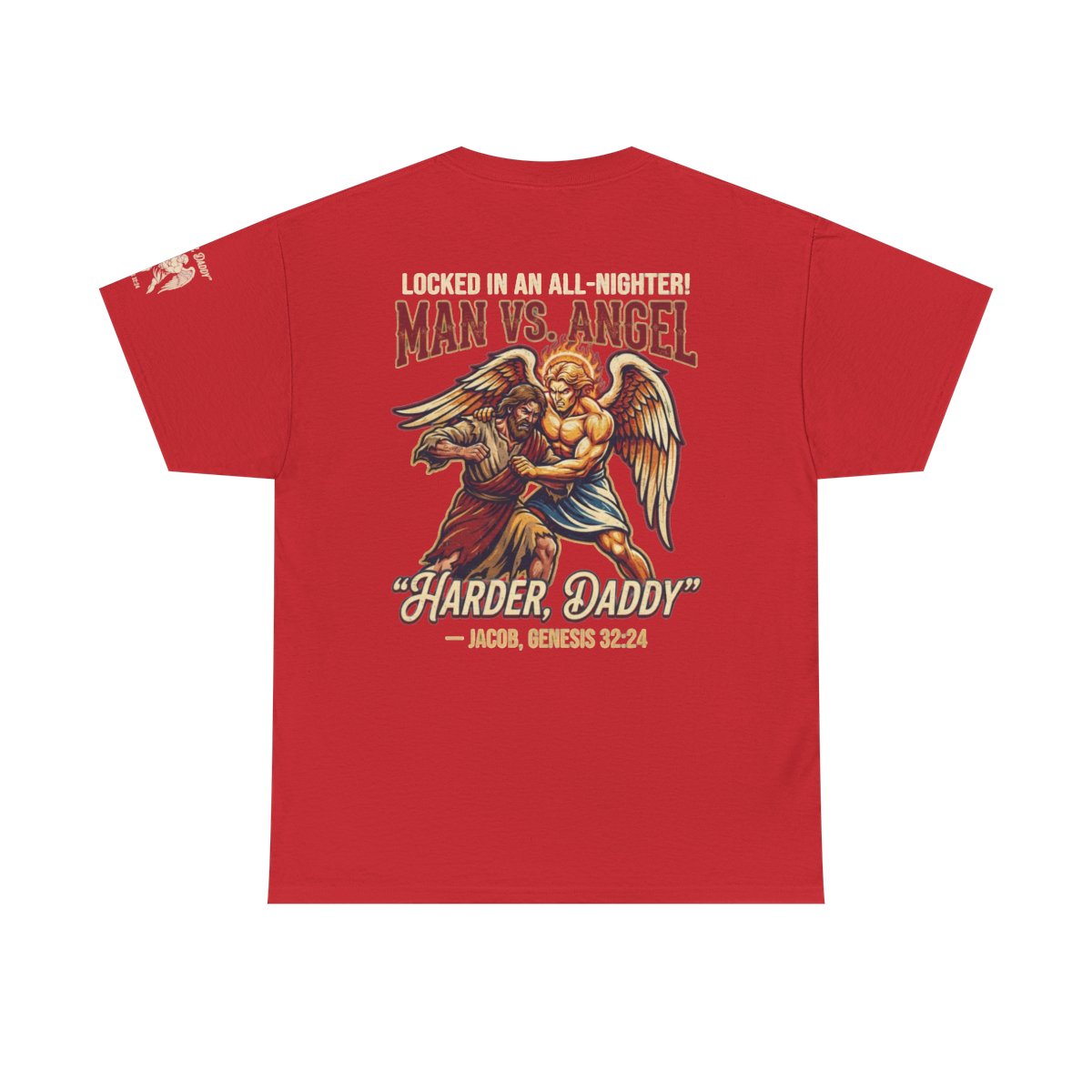Color: Red | Good Book Series Man vs Angel Premium Graphic Tee