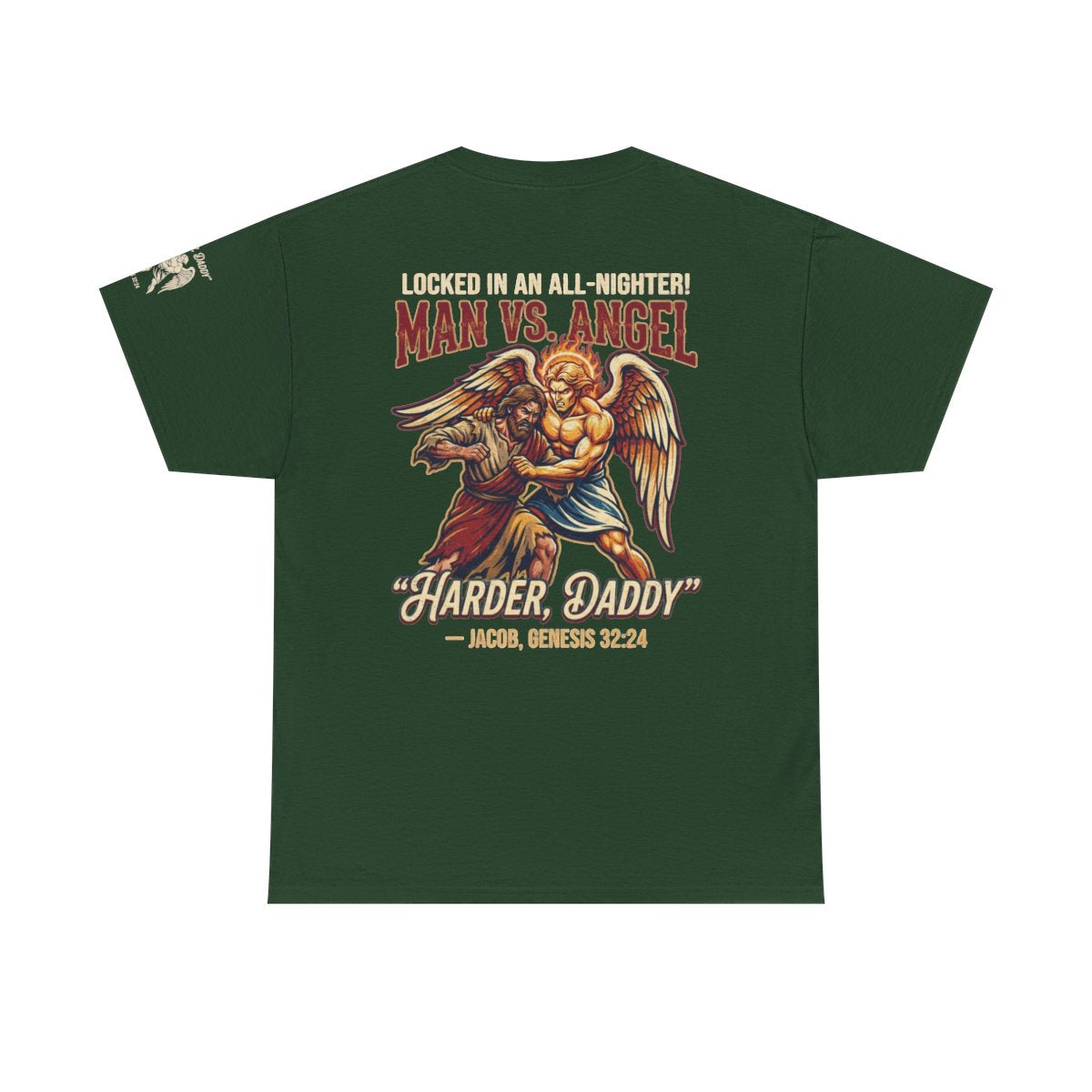 Color: Forest Green | Good Book Series Man vs Angel Premium Graphic Tee