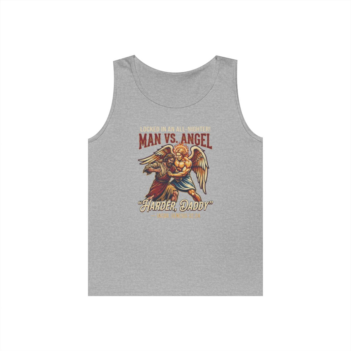 Color: Sport Grey | Good Book Series Man vs Angel Tank Top