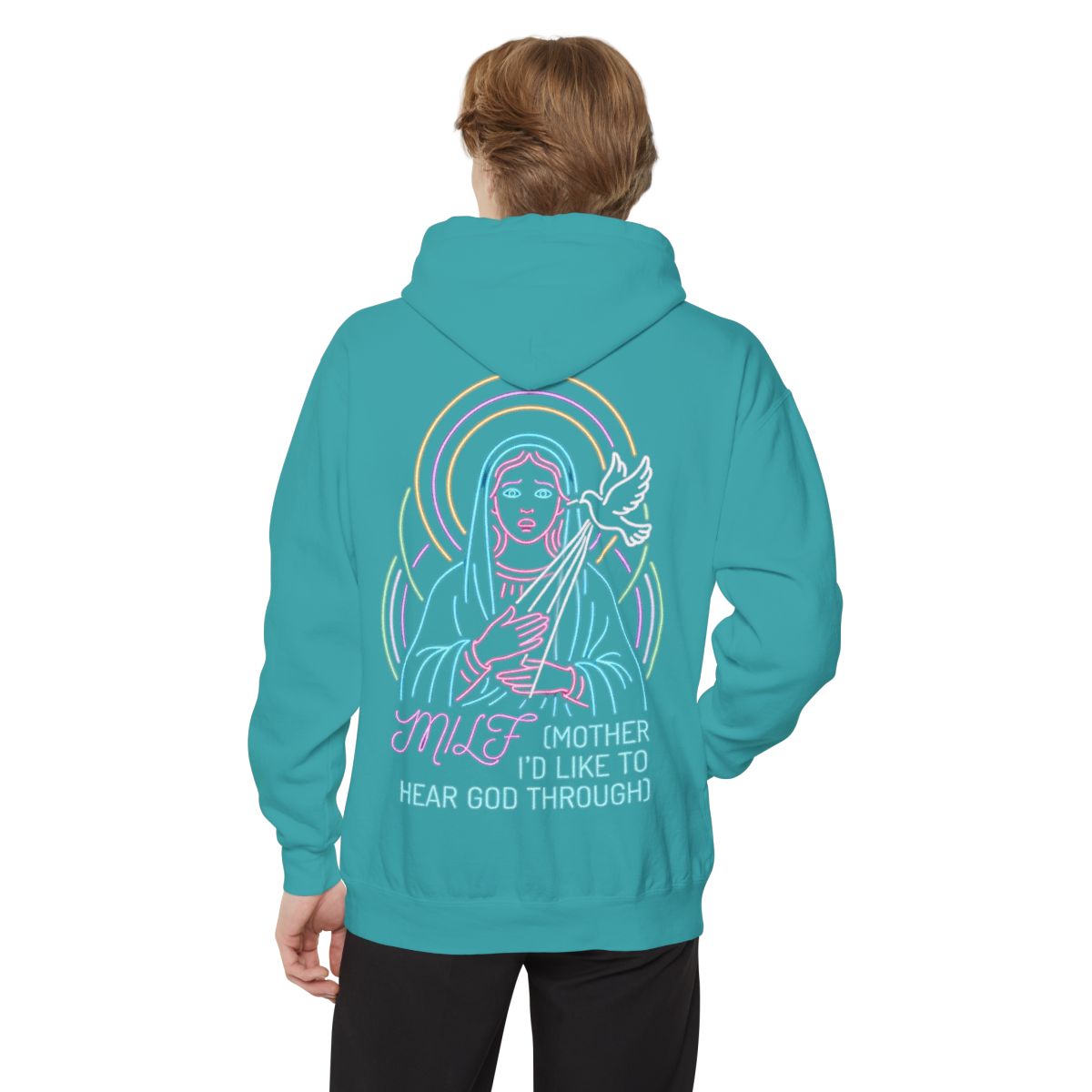 Color: Seafoam | Good Book Series MILF Garment-Dyed Hoodie