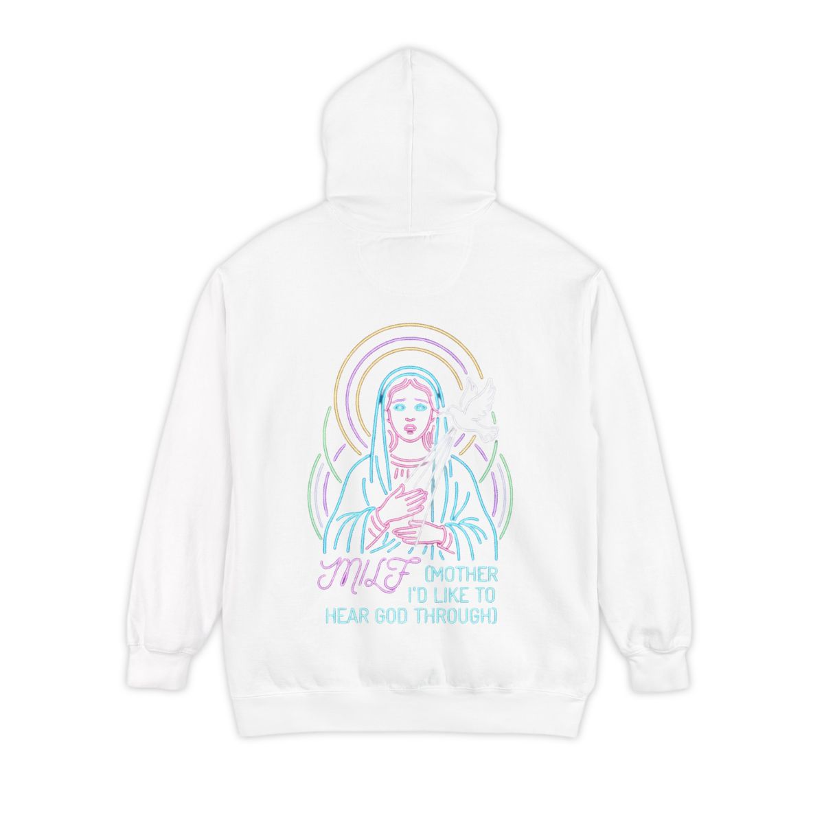 Color: White | Good Book Series MILF Garment-Dyed Hoodie
