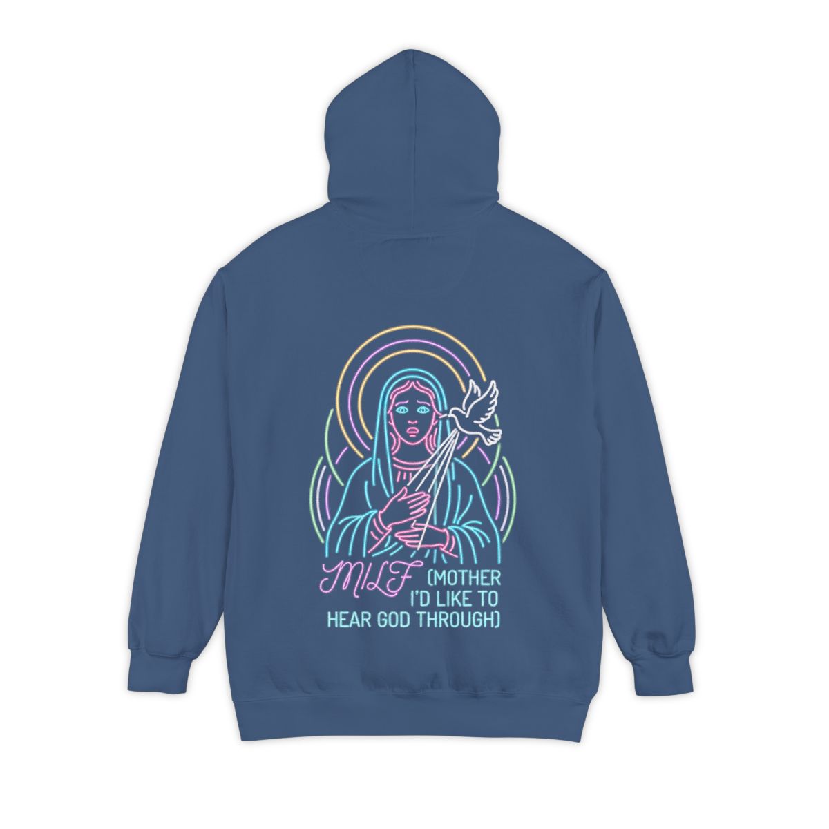 Color: True Navy | Good Book Series MILF Garment-Dyed Hoodie