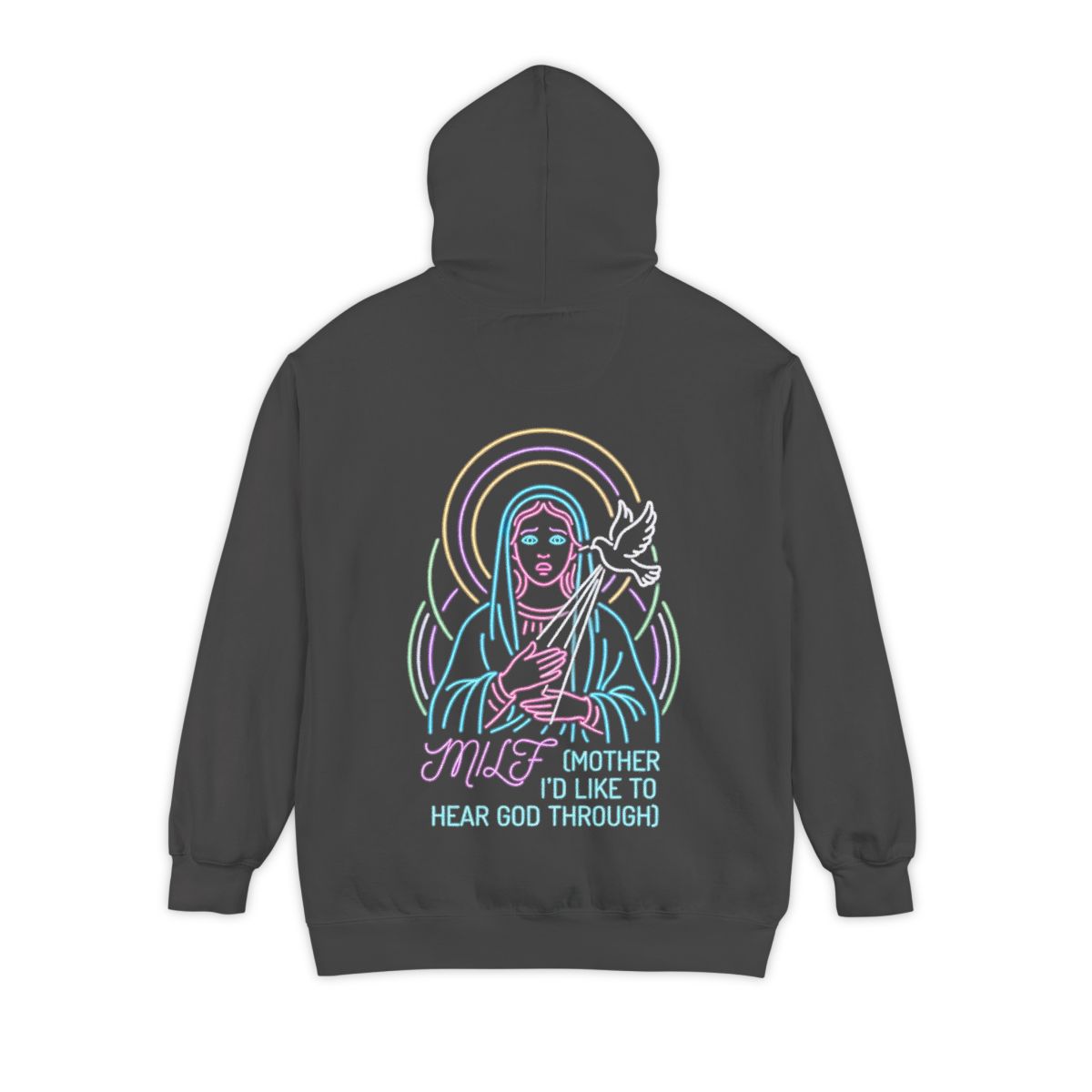 Color: Pepper | Good Book Series MILF Garment-Dyed Hoodie
