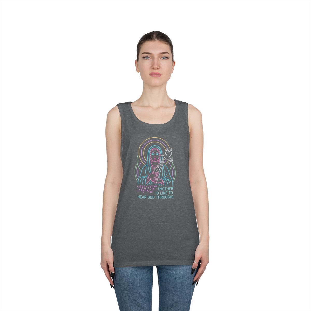 Color: Graphite Heather | Good Book Series MILF Tank Top