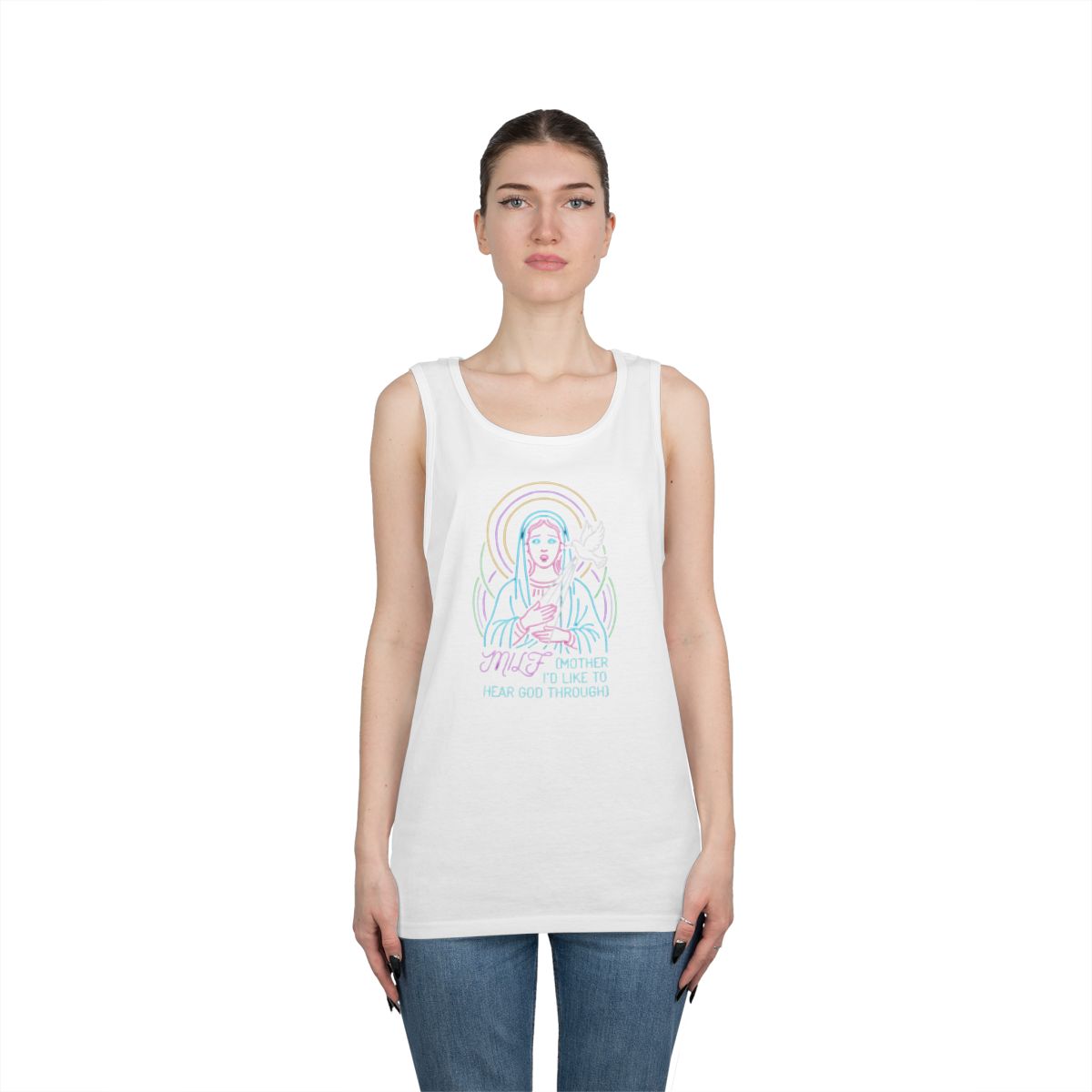 Color: White | Good Book Series MILF Tank Top