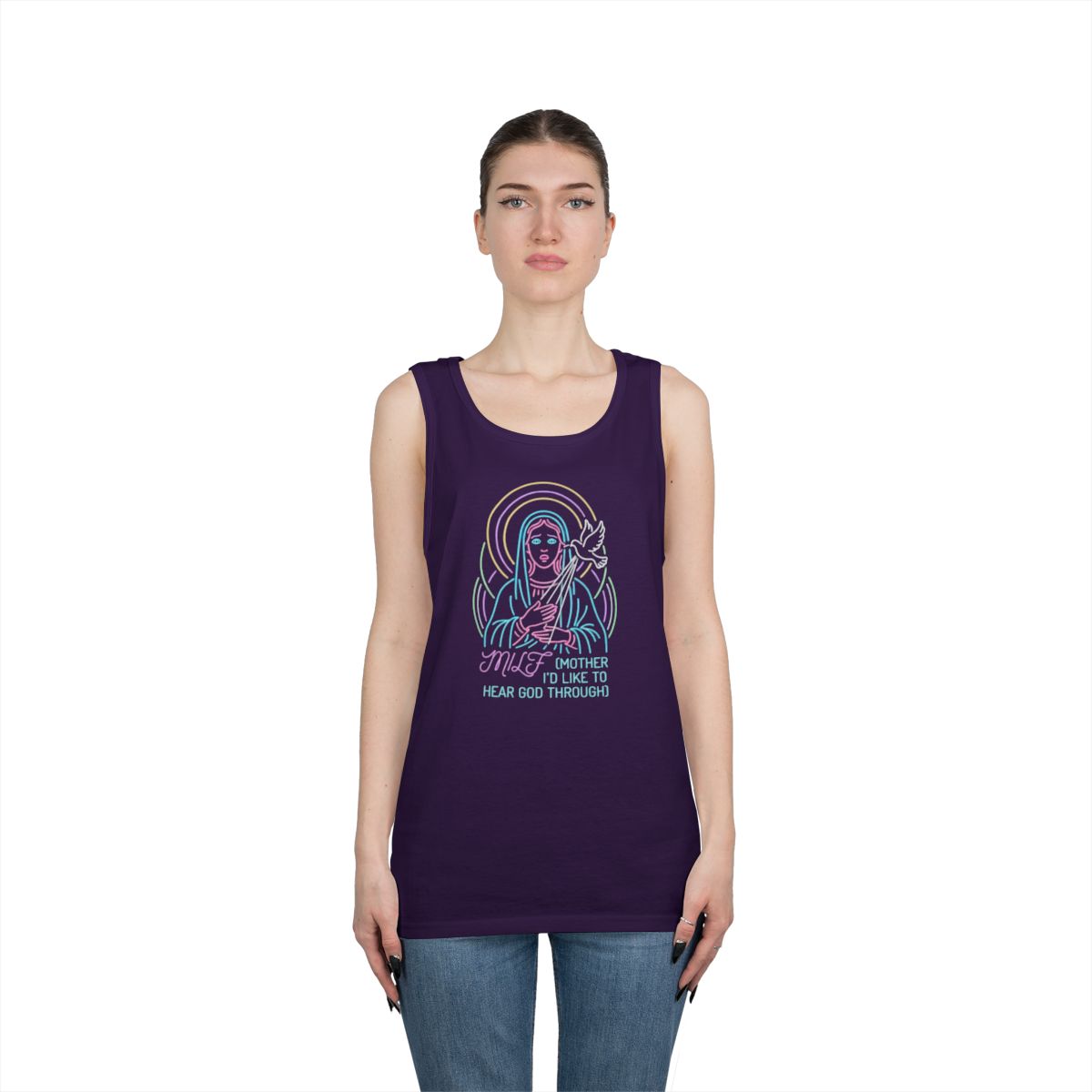 Color: Purple | Good Book Series MILF Tank Top