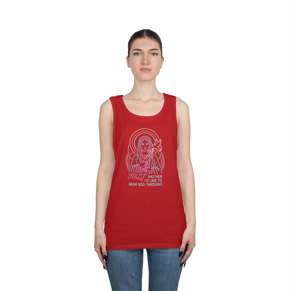 Color: Red | Good Book Series MILF Tank Top
