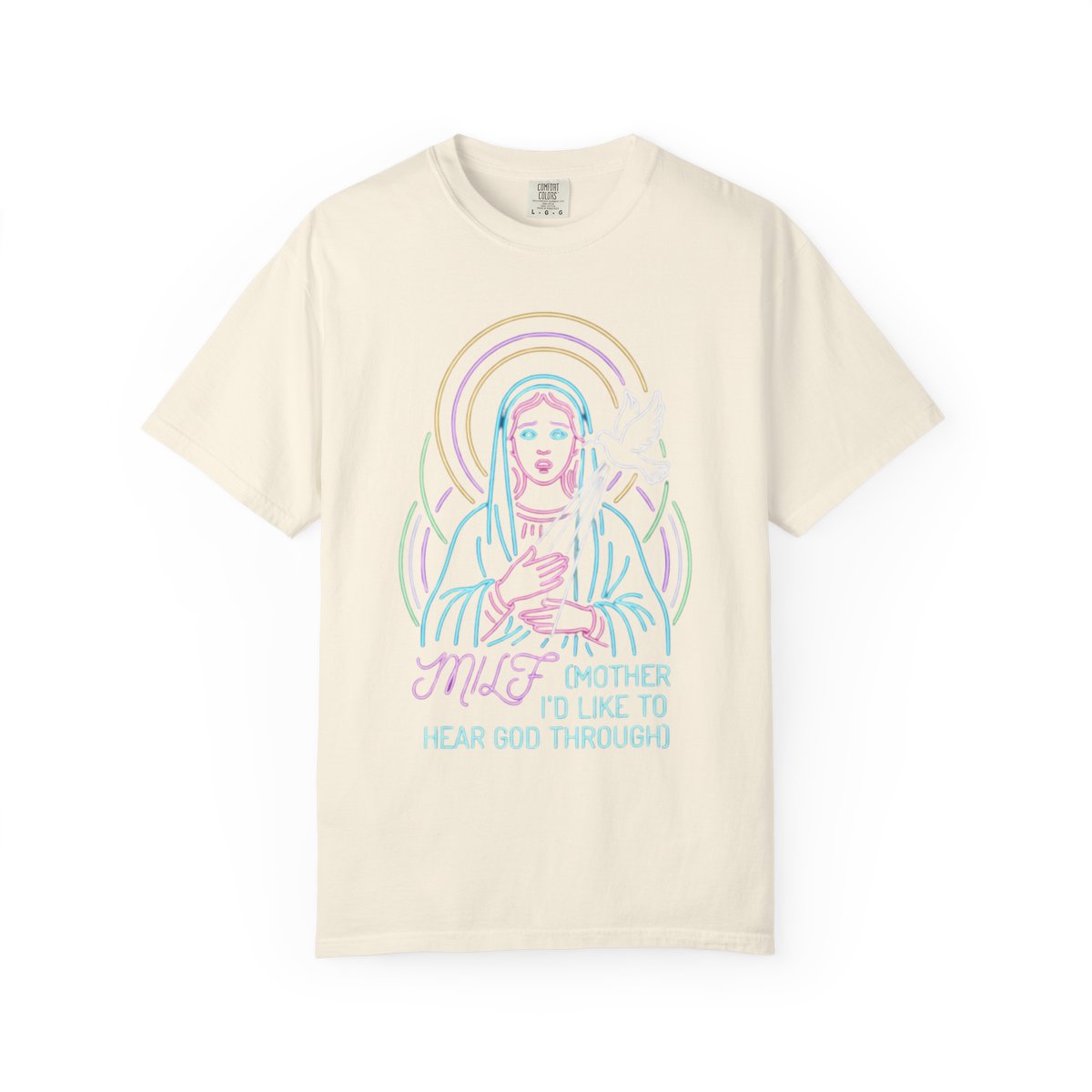 Color: Ivory | Good Book Series MILF Unisex Garment-Dyed Tee
