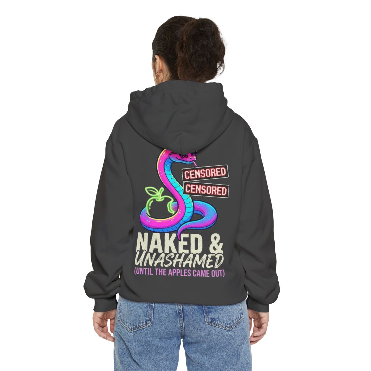 Color: Pepper | Good Book Series Naked & Unashamed Garment-Dyed Hoodie