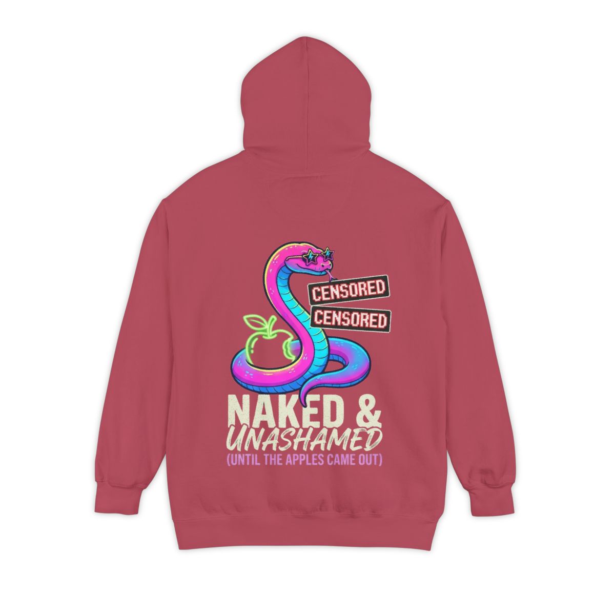 Color: Crimson | Good Book Series Naked & Unashamed Garment-Dyed Hoodie